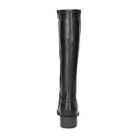 Easy Street Womens Tucker Plus Extra Wide Calf Stacked Heel Riding Boots