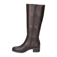 Easy Street Womens Tucker Plus Extra Wide Calf Stacked Heel Riding Boots