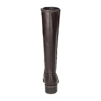 Easy Street Womens Tucker Plus Extra Wide Calf Stacked Heel Riding Boots