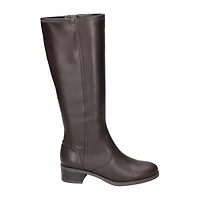 Easy Street Womens Tucker Plus Extra Wide Calf Stacked Heel Riding Boots