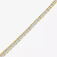 H / Si2) Womens White Diamond 10K Gold 16 Inch Tennis Necklace