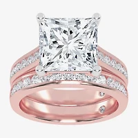 G-H / Vs2-Si1) Womens CT. T.W. Lab Grown White Diamond 14K Gold Side Stone Bridal Set