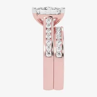 G-H / Vs2-Si1) Womens CT. T.W. Lab Grown White Diamond 14K Gold Side Stone Bridal Set
