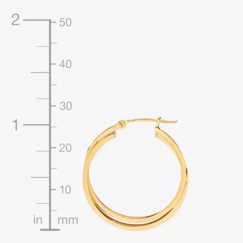 Womens 14K Gold 27.5mm Hoop Earrings