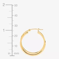 Womens 14K Gold 27.5mm Hoop Earrings