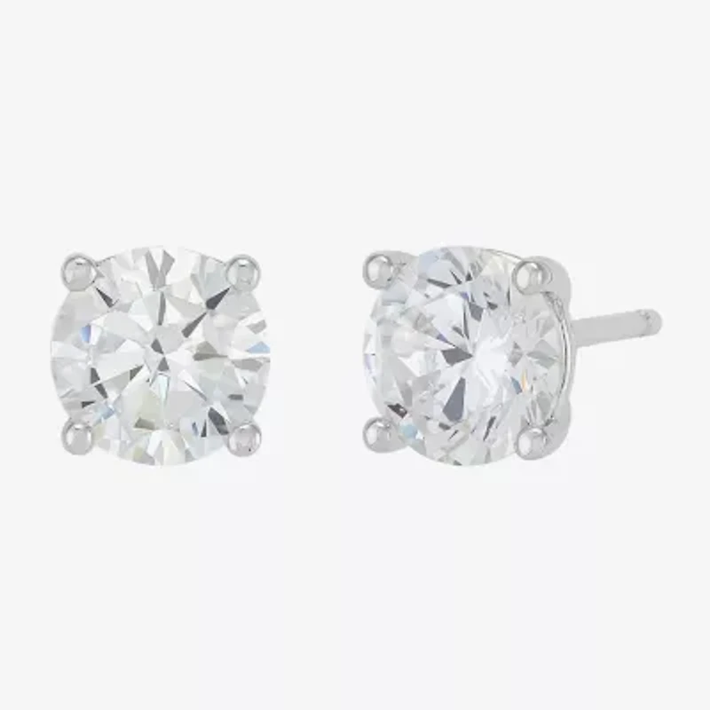 DiamonArt® White Cubic Zirconia 14K Gold Over Silver Round 2-pc. Jewelry Set