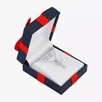 Diamonart Womens White Cubic Zirconia Sterling Silver Cross 18 Inch Pendant Necklace