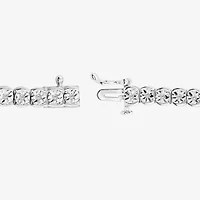 Womens 1/4 CT. T.W. Lab Grown White Diamond Sterling Silver 7.25 Inch Tennis Bracelet