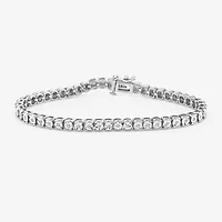 Womens 1/4 CT. T.W. Lab Grown White Diamond Sterling Silver 7.25 Inch Tennis Bracelet