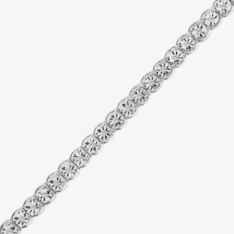 Womens 1/4 CT. T.W. Lab Grown White Diamond Sterling Silver 7.25 Inch Tennis Bracelet
