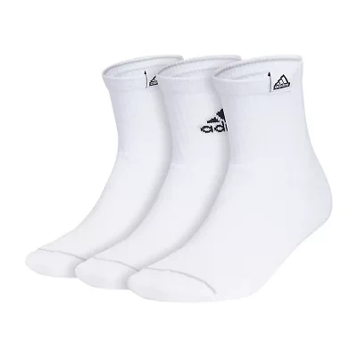 adidas Cushion Sport High Mens Multi-Pack 3 Pair Quarter Ankle Socks