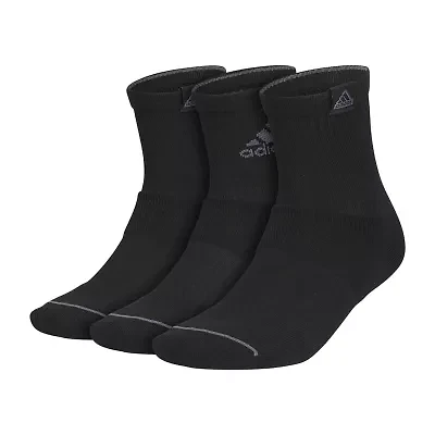 adidas Cushion Sport High Mens Multi-Pack 3 Pair Quarter Ankle Socks