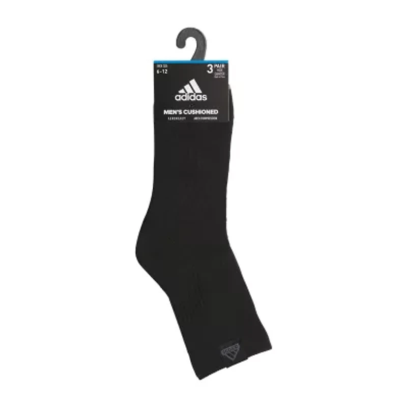 adidas Cushion Sport High Mens Multi-Pack 3 Pair Quarter Ankle Socks