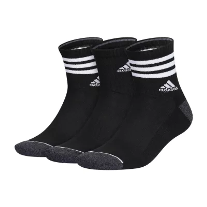 adidas Cushion Mens 3 Pair Quarter Ankle Socks