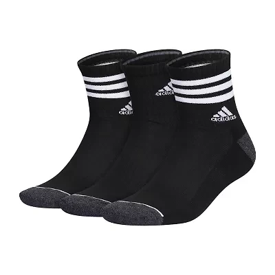 adidas Cushion Mens 3 Pair Quarter Ankle Socks