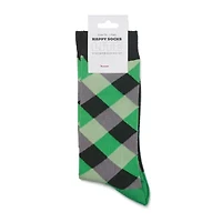 Happy Socks LITE Check Mens 1 Pair Crew Socks