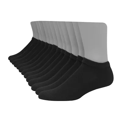 Hanes Ultimate Mens Multi-Pack 12 Pair Big and Tall Low Cut Socks