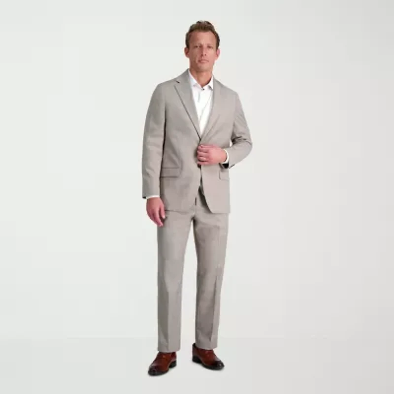 Haggar JMH Tailored Glen Plaid Mens Stretch Fabric Modern Fit Suit Jacket