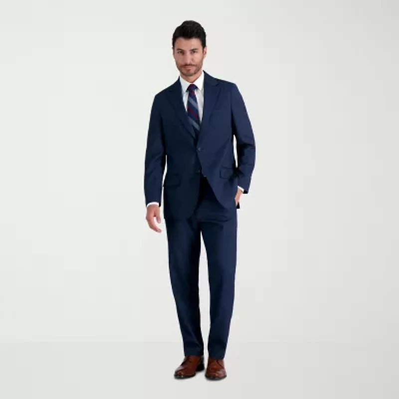 Haggar JMH Tailored Prominent Twill Mens Stretch Fabric Modern Fit Flat Front Suit Pant