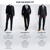Haggar JMH Tailored Prominent Twill Mens Stretch Fabric Modern Fit Flat Front Suit Pant