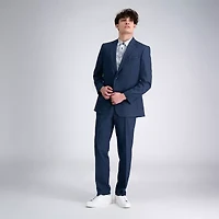 Haggar Travel Performance Tailored Mens Stretch Fabric Regular Fit Flat Front Suit Pant