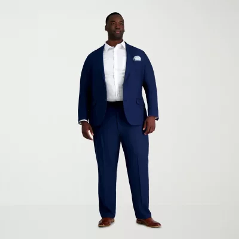 Haggar Smart Wash With Repreve Mens Classic Fit Big and Tall Dress Flat Front Pant