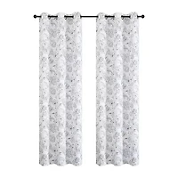 Regal Home Kelvis Printed Grommet Top Energy Saving Blackout Set of 2 Curtain Panel