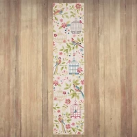 Covington Home Florentina Botanical Bird Cages 24"X96" Indoor Outdoor Rectangular Runner