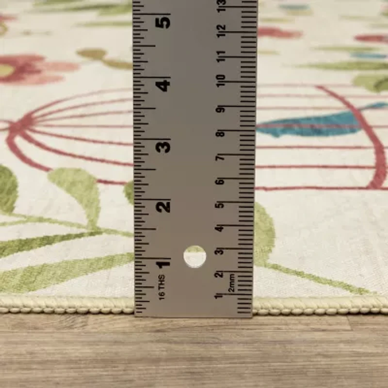 Covington Home Florentina Botanical Bird Cages 24"X96" Indoor Outdoor Rectangular Runner