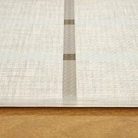 Town And Country Windowpane Stripe 18" X 39" Indoor Rectangular Kitchen Mat