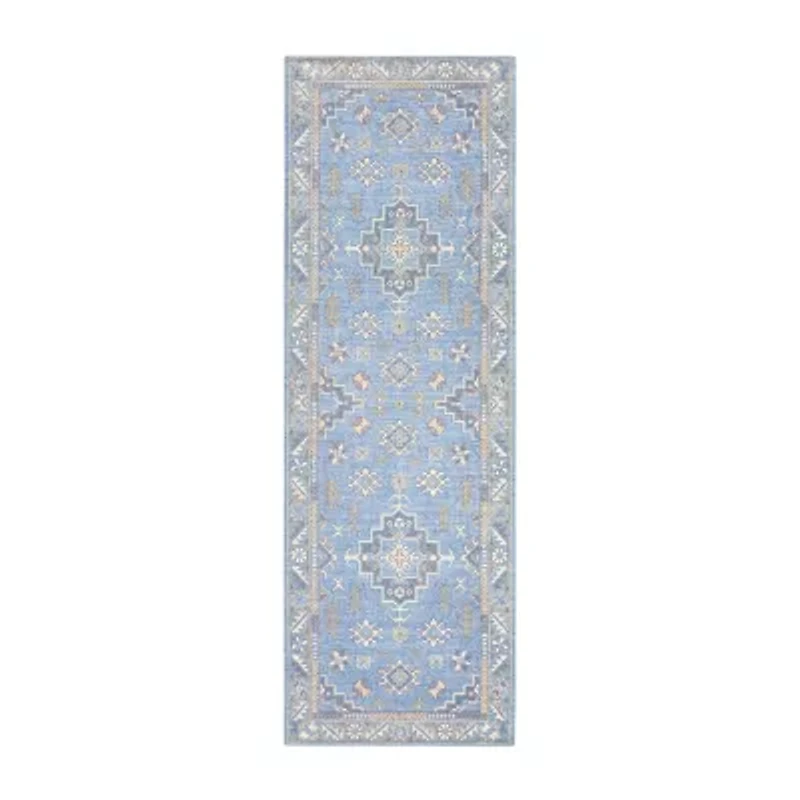 Town And Country Livie Medallion Washable 24" X 72" Indoor Rectangular Runner