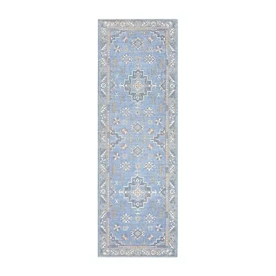 Town And Country Livie Medallion Washable 24" X 72" Indoor Rectangular Runner