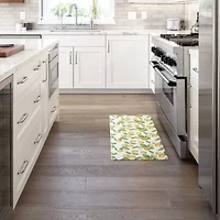 Martha Stewart Lots Of Lemons Floral Indoor Rectangular Kitchen Mat