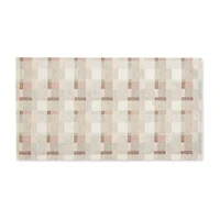 Martha Stewart Owens Air 20" X 36" Plaid Indoor Rectangular Kitchen Mat