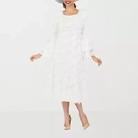 Giovanna Signature Womens Long Sleeve Midi Plus A-Line Dress