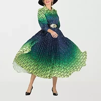 Giovanna Signature Womens 3/4 Sleeve Embellished Ombre Plus Fit + Flare Dress