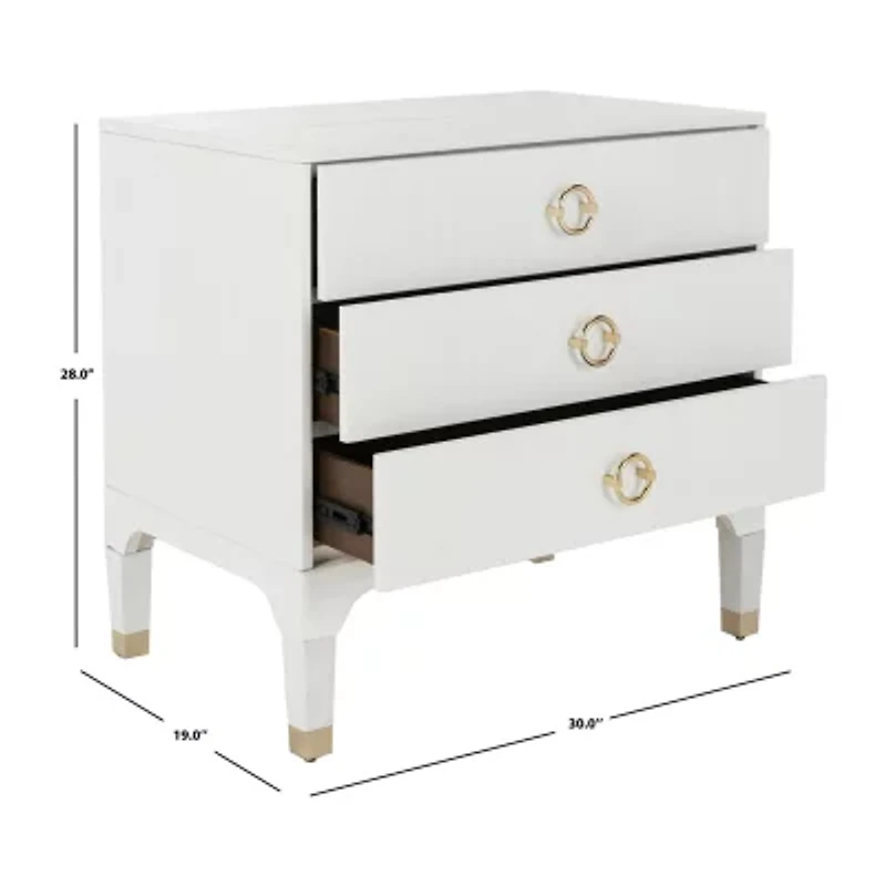 Lorna 3-Drawer Nightstand