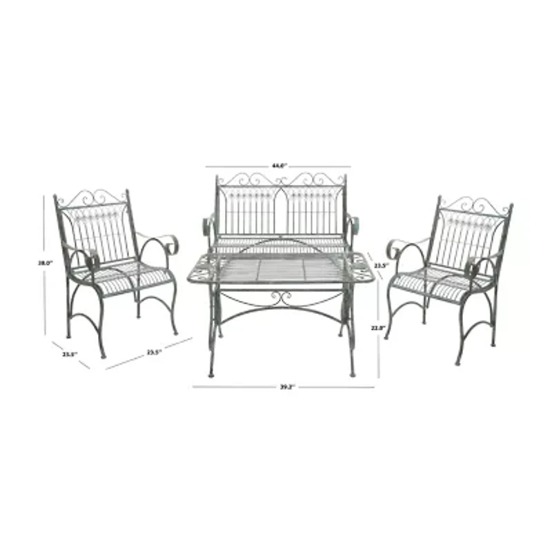 Leah Patio 4-pc. Iron Conversation Set