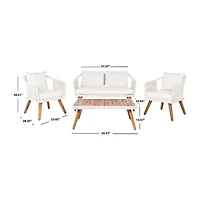 Safavieh Raldin Patio Collection 4-pc. Conversation Set Weather Resistant
