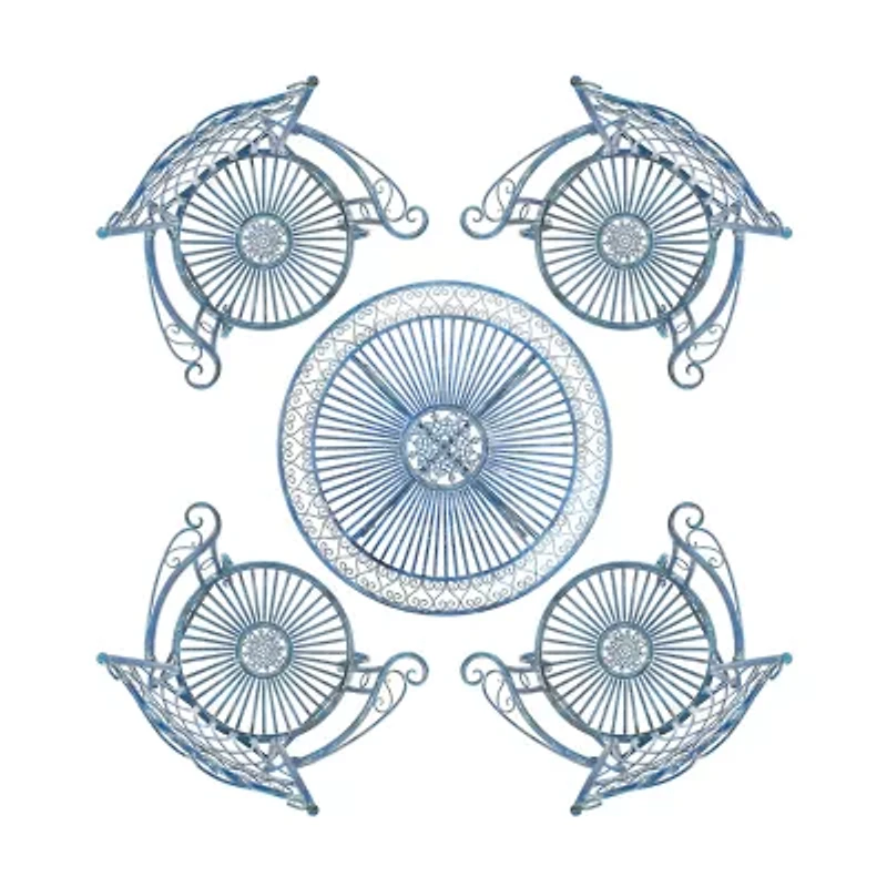 Safavieh Thessaly Patio Collection 5-pc. Weather Resistant Round Dining Set