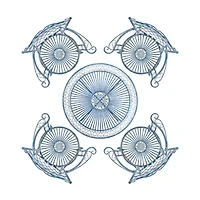 Safavieh Thessaly Patio Collection 5-pc. Weather Resistant Round Dining Set