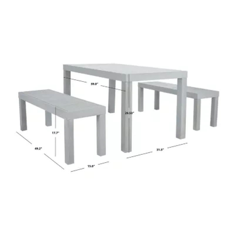Dario Patio Collection 3-pc. Weather Resistant Rectangular Dining Set