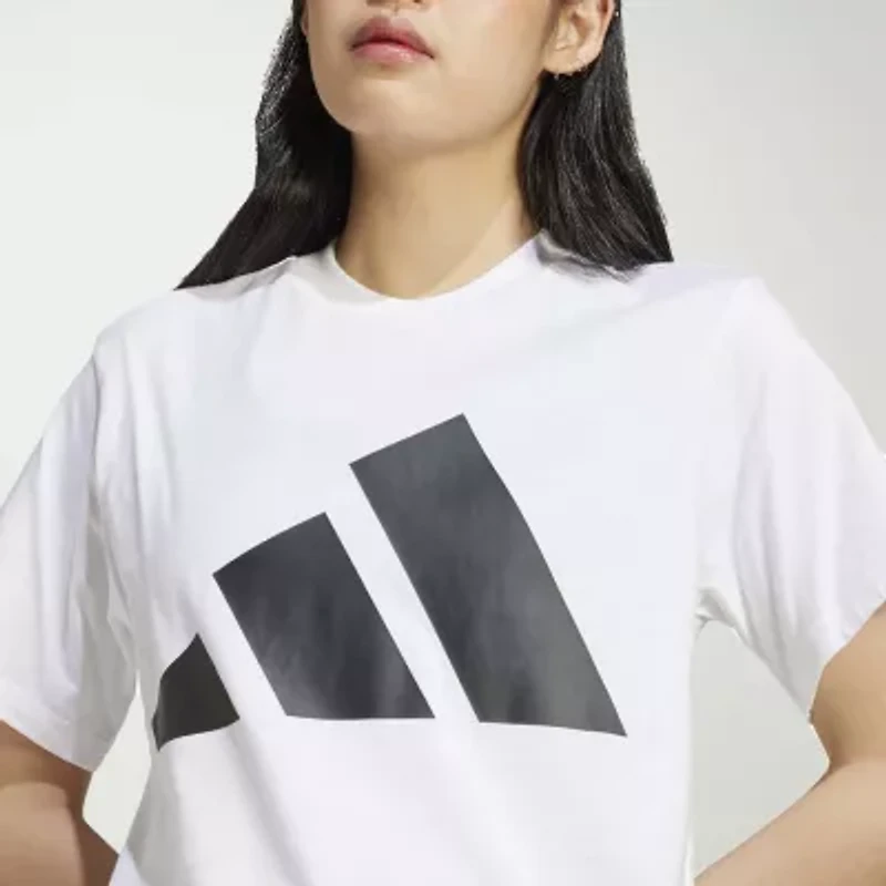 adidas Womens Crew Neck Short Sleeve Active T-Shirt