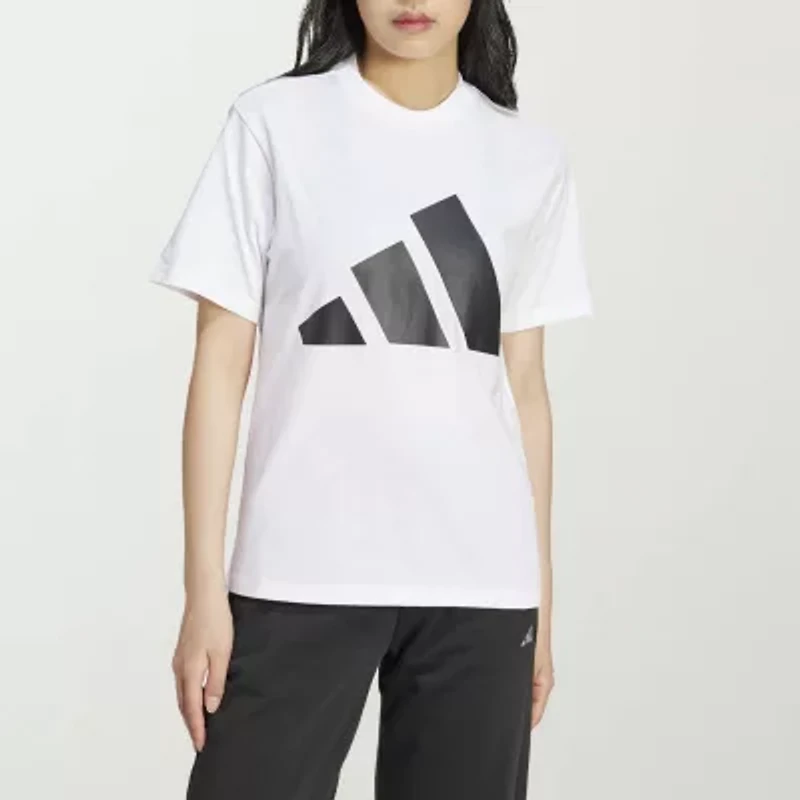 adidas Womens Crew Neck Short Sleeve Active T-Shirt
