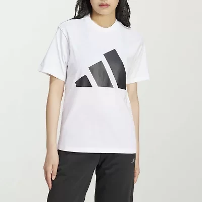 adidas Womens Crew Neck Short Sleeve Active T-Shirt