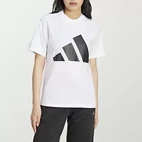 adidas Womens Crew Neck Short Sleeve Active T-Shirt