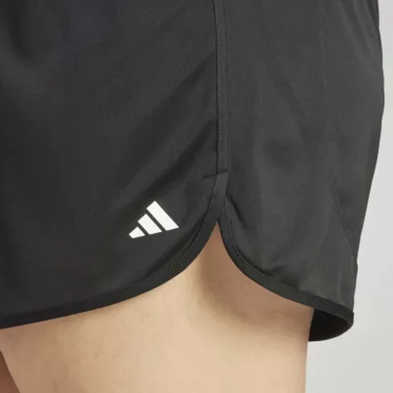 adidas Womens Mid Rise Plus Moisture Wicking Active Pull-On Short