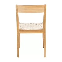 Pranit Dining Chair with Woven Leather Seat - Set of 2