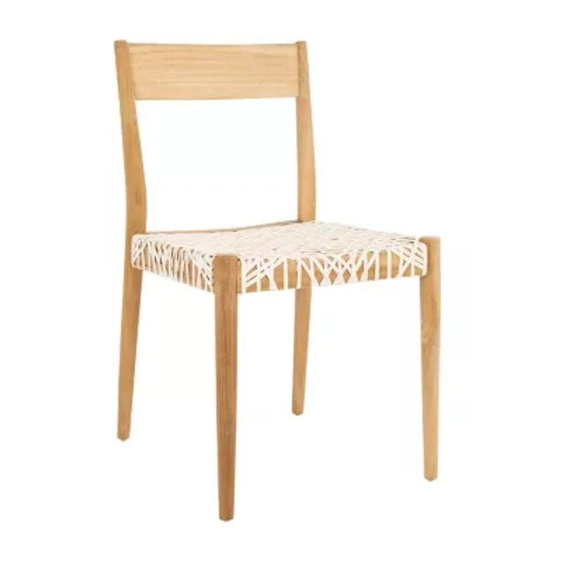 Pranit Dining Chair with Woven Leather Seat - Set of 2