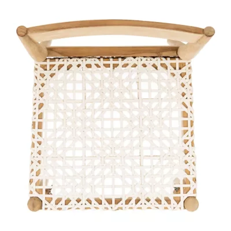 Pranit Dining Chair with Woven Leather Seat - Set of 2